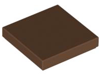 Tile 2 x 2 with Groove in Brown
