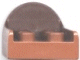 Duplo Chair with 4 Studs and Rounded Back in Brown