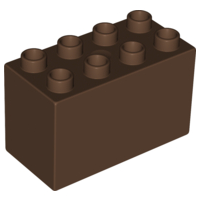 Duplo Brick 2 x 4 x 2 in Brown