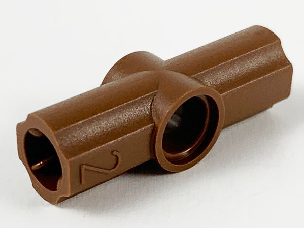 Technic Axle and Pin Connector Angled #2 - 180° in Brown