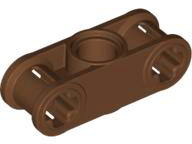 Technic Axle and Pin Connector Perpendicular 3L with Centre Pin Hole in Brown