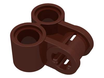 Technic Axle and Pin Connector Perpendicular Double in Brown