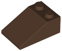 Brick Sloped 33° 3 x 2 in Brown