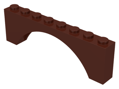 Brick Arch 1 x 8 x 2 in Brown