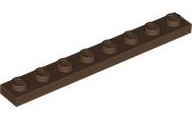 Plate 1 x 8 in Brown