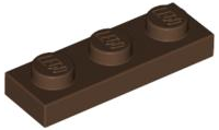 Plate 1 x 3 in Brown