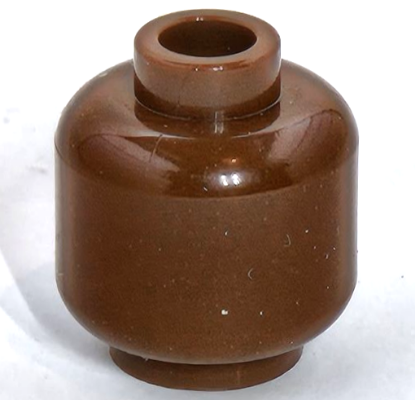 Minifig Head [Plain] [Hollow Stud] in Brown