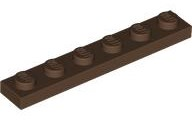 Plate 1 x 6 in Brown