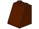 Brick Sloped 65° 2 x 2 x 2 Smooth without Bottom Tube in Brown