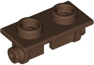 Hinge Brick 1 x 2 Top Plate Thin in Brown