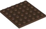 Plate 6 x 6 in Brown
