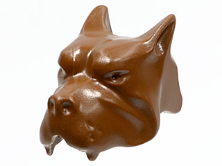 Animal Body Part, Dog Head (Fluffy) in Brown