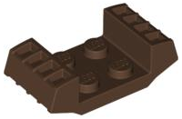 Plate Special 2 x 2 with Grills in Brown