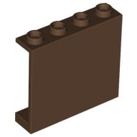 Panel 1 x 4 x 3 [Hollow Studs] in Brown