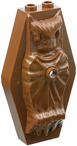 Sarcophagus / Coffin 2 x 4 x 6 Lid with Vampire Relief in Brown