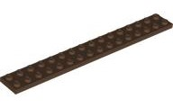 Plate 2 x 16 in Brown