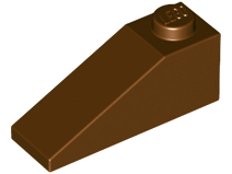 Brick Sloped 33° 3 x 1 in Brown