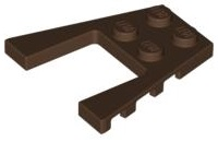 Wedge Plate 4 x 4 with 2 x 2 Cutout in Brown
