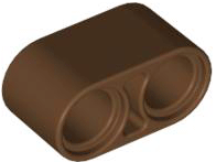 Technic Beam 1 x 2 Thick in Brown