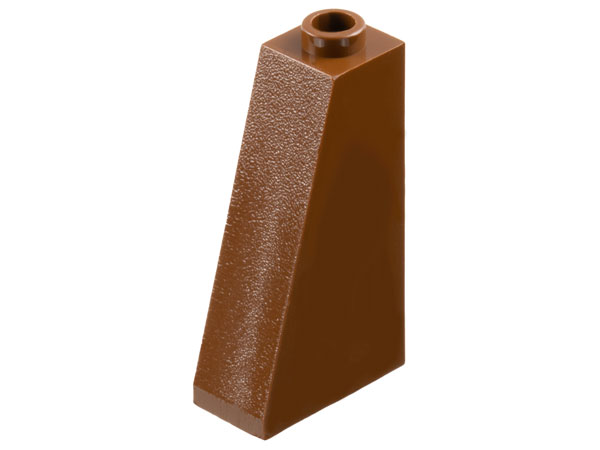 Brick Sloped 75° 2 x 1 x 3 with Open Stud in Brown