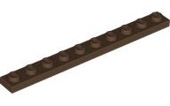 Plate 1 x 10 in Brown