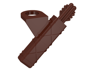 Minifig Neckwear Weapon Arrow Quiver in Brown