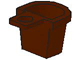Minifig Neckwear Basket [D Style] in Brown