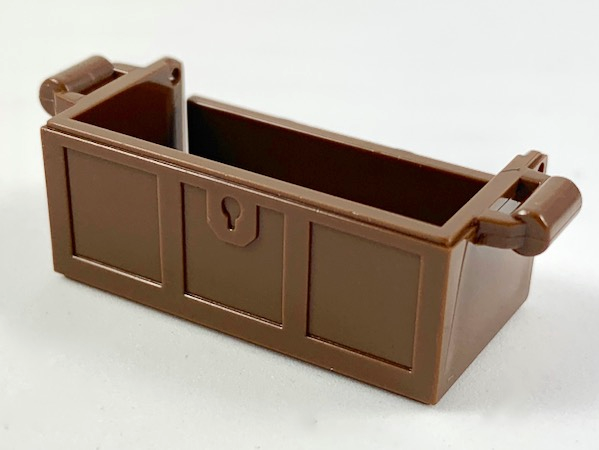Treasure Chest Bottom without Rear Slots in Brown