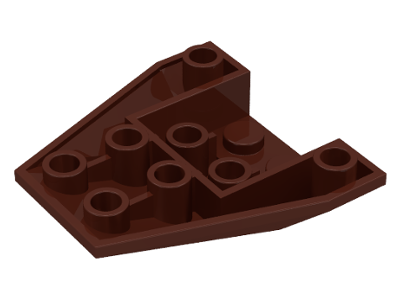 Brick Wedged, Sloped Inverted 4 x 4 Triple [2 Connections between Front Studs] in Brown