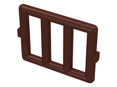Bar 1 x 4 x 3 Window [Side Tabs] in Brown