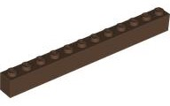 Brick 1 x 12 in Brown