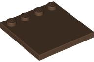 Plate Special 4 x 4, Studs on One Edge Plain] in Brown