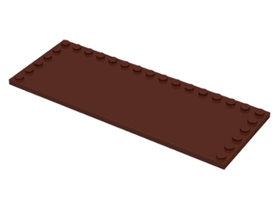 Plate Special 6 x 16, Studs on 3 Edges in Brown