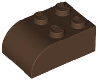 Brick Curved 2 x 3 in Brown