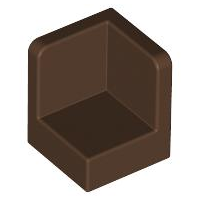 Panel 1 x 1 x 1 Corner in Brown