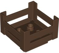 Duplo Container Wooden-Style Crate in Brown