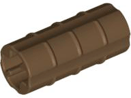 Technic Axle Connector Ridged [with x Hole x Orientation] in Brown
