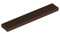 Tile 1 x 6 with Groove in Brown