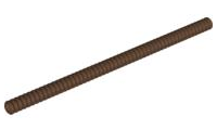 Hose, Ribbed 7mm D. 18L / 14.4cm in Brown