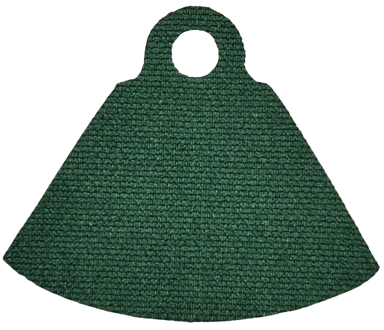 Neckwear Cape with One Top Hole, Cutout at Top in Dark Green