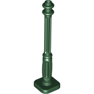 Lamp Post 2 x 2 x 7 with 4 Base Flutes in Dark Green