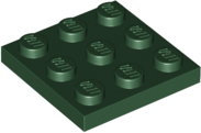 Plate 3 x 3 in Dark Green