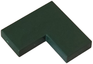 Tile 2 x 2 Corner in Dark Green
