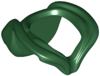 Minifig Neckwear Hood Folded Down in Dark Green