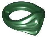 Minifig Neckwear Bandana (Ninjago) in Dark Green