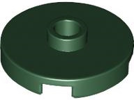 Plate Special Round 2 x 2 with Center Stud (Jumper Plate) in Dark Green