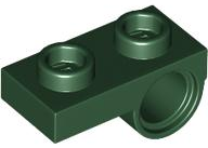 Plate Special 1 x 2 with Pin Hole Underneath in Dark Green