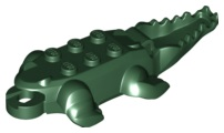Animal Body Part, Alligator / Crocodile Body New Style in Dark Green