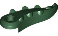 Animal Body Part, Alligator / Crocodile Tail with Hole in Dark Green