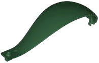 Panel 4 x 4 x 13 Curved Tapered with Clip at Each End in Dark Green